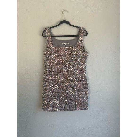 Anthropologie Endless Rose Woman Sequin Tweed Sleeveless Minidress, Size… - Picture 6 of 12